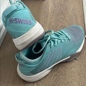 K-Swiss Women's Hypercourt Teal & Purple Athletic Sneakers
